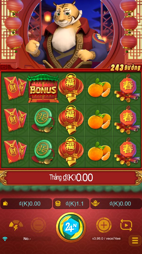 Giao Diện Đẹp Mắt Của Slot Prosperity Tiger Tại Nhà Cái 24N